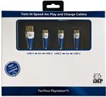 Image of iMP Tech PS5 High Speed 4 Metre Play & Charge Cable Twin Pack (PS5)